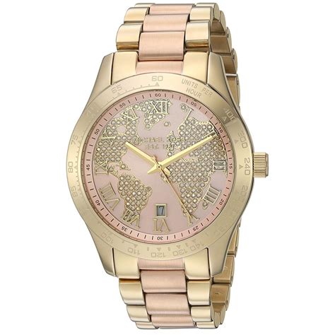 michael kors map of the world watch|NEW Michael Kors Stainless Ladies Pave World Map Watch .